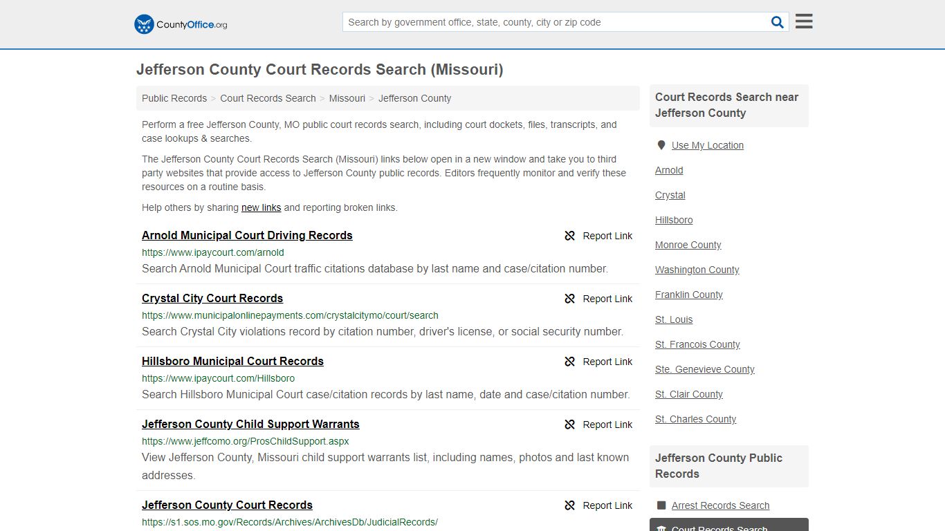 Court Records Search - Jefferson County, MO (Adoptions ...